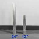 2 Pack 2-3/8" OD Metal Post Extender, 6" Fence Post Extension Height, Hot-dip Galvanized Steel, Includes Screws and Caps