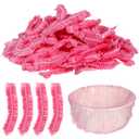 300 Pcs Disposable Shower Caps for Salons, Elastic Bowl Covers for Home, Hotel, Multi-use Liners, Pink