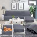 TAOCOCO Waterproof Sectional Couch Covers L Shaped Sofa Covers Chaise Lounge Cover 3pcs Reversible Couch Covers for Sectional Sofa Pet Kids Furniture Protector with Elastic Straps(X-Large, Dark Grey)