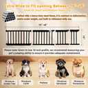 Dog Gate, SHYUJAJIE Adjustable Extra Wide Short Dog Gate,Small Pet Gate with 4 Extension Kits, Pressure Mounted for Doorways & Stairs (Black, 18-48" W*14" H)