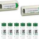 KBT 3 AA in Series to D Size Battery Holder Case Adapter Tube (3.6V /4.5V) with 6 Pack AA 1.2V 1300mAh Ni-MH Rechargeable Batteries