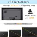 HUANUO Universal VESA Mount Adapter Kit, Non-VESA Adapter for 17 to 27 Inch Monitor Screens to 75x75 VESA Mount