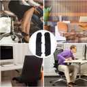 Garneck Chair Armrest Pad Office Gaming Chair Armrest Cushion Pillow Cover Support for Elbow Forearms (Black)