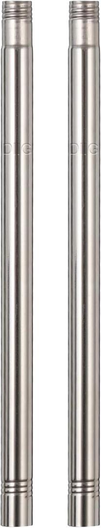 Diig 1ft Stainless Steel Extension Rod For 1-Inch Diameter Rod, Suitable For Extension Of Stainless Steel Splicing Flagpole And Curtain Rod (Silver, 2-Pack)