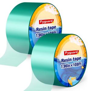 2 Rolls Resin Tape 2In216Ft Total Epoxy Tape High Temperature Resistant 220, Epoxy Tapes for DIY Jewelry River Table Spray Painting Welding Electronic Heating, No Residue, 2Rolls1.96In108Ft