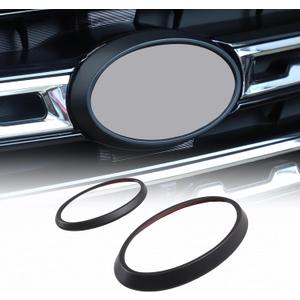 Car Front Rear Logo Decoration Cover Ring Trim, Compatible for Subaru Outback 2021 2022 2023 2024 2025, Hood Emblem Ring Accessories, Made of ABS (Matte Black)