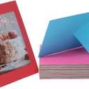 50 Pack Standing Paper Picture Frames 4x6,Cardboard Photo Frame with Easel,Paper Photo Frame Cards,Gallery Frames Bulk For Christmas New Year Birthday Classroom DIY Craft, Rainbow (10 Colors)