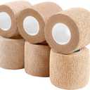 WePet Pet Wrap, Self-Adhesive, Only Sticks to Itself, Non-Woven Tape for Dog Legs, Paws, Wounds, First Aid Cohesive Gauze for Horse, Cat, Bird, Animal, 6 Rolls, 2 Inch, Solid Color