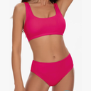 Beautikini Period Swimwear Two Piece Menstrual Leakproof Sporty Bikini Sets Bathing Suit Period Swimsuit for Teen Girls Medium