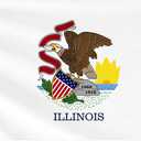 Double Sided Illinois State Boat Flag 16x24 Inches for Bike Motorcycle Truck Small IL Nautical Flag 220D Heavy Duty Printed Nylon with 2 Brass Grommets