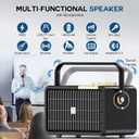 SUPNIU Wireless Voice Amplifier Professional Karaoke Machine with 2 UHF Microphones for Adults, 320W Peak Bluetooth Speaker PA System Treble & Bass for Home Party Wedding Outdoor Christmas Events L400
