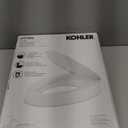 KOHLER 25875-0 Hyten 3" Height, Elevated Soft Close Elongated Toilet Seat, Contoured Seat with Grip-Tight Bumpers, Quick-Attach Hardware, No Slam Toilet Seat, White