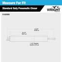 Wright Products Standard Duty Pneumatic Screen & Storm Door Closer Adjustable Closing Speed, Quiet Operation, Easy Installation (Transitional, White)