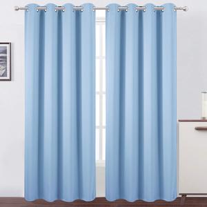 LEMOMO Sky Blue Thermal Blackout Curtains/52 x 84 Inch/Set of 2 Panels Room Darkening Curtains, Sky Blue, 52"W x 84"L (Pack of 2)