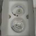 Seealle Touch Bedside Table Lamp Set of 2 - Small Bedside Lamp for Bedroom Living Room Night Stands, Desk Lamp with White Glass Shade for Small Spaces, 3 Way Dimmable, LED Bulbs, Gifts (Non-USB)