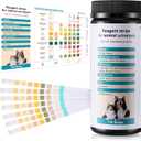 100 x Pet Urine Testing Strips, 10 in 1 UTI Test Kit for Cat & Dog, Multi-Parameter Urinalysis Reagent Strips: Leukocytes, Urobilinogen, Protein, Ph, Blood, Ketone, Bilirubin, Glucose & More