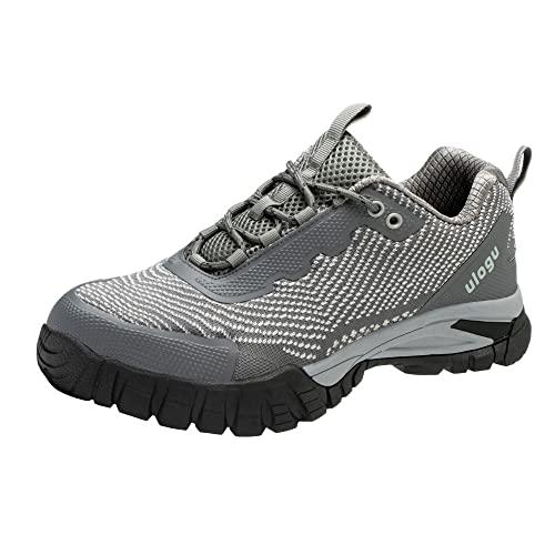 Hiking Shoes for Women Waterproof Lightweight Non Slip Comfortable Breathable Work Walking Trekking Trails Rain Outdoor impermeable antideslizantes Zapatos de senderismo para Mujer Grey, Size 39