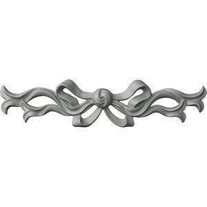 Ekena Millwork 13"W x 3"H x 3/4"P Versailles Medium Ribbon with Bow Center Onlay
