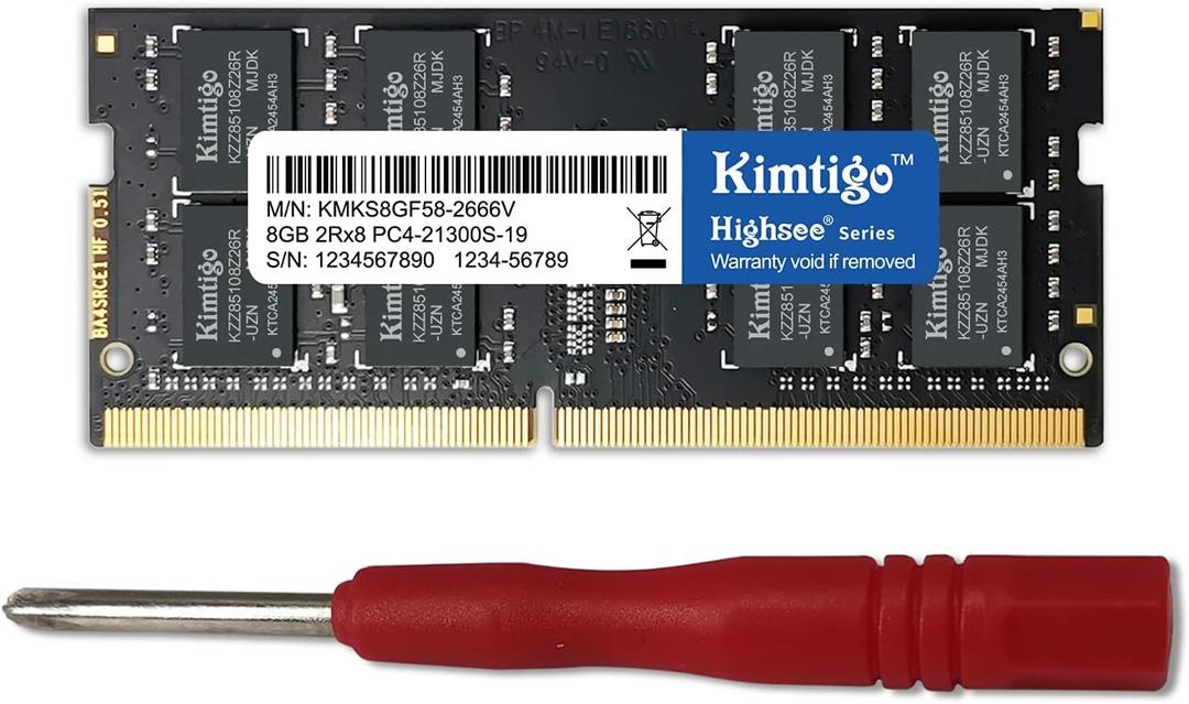 DDR4 2666 8G Laptop Dram 2666MHz (PC4-21300) CL19 (Compatible with 2400MHz or 2133MHz) 1.2V Notebook 1Rx8 Single Rank 260 Pin SODIMM Laptop PC Computer Memory RAM(8GB)