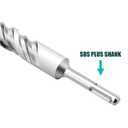 1/2" x 59" (12x1500mm) SDS Plus Rotary Hammer Drill Bit, Concrete Drill Bit, SDS Plus Masonry Drill Bit for Concrete, Brick, Cement (1/2" 12mm) Diameter, 59 inch Length