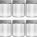 EONJOE 6-Pack 16oz Glass Jars with Lids for Food Storage Meal Prep Airtight