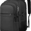 Travel Backpack, Large Carry on Backpack, 17 Inch Laptop Bag, Big Sturdy TSA-Friendly with USB Port College School Rucksack Bag, Gifts for Him Men Women, Black