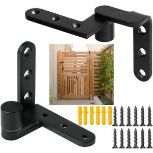 Pivot Door Hinge,Pivot Hinge,180 Degree Hinge Suitable for Doors with Thickness 20mm-40mm,Heavy Duty Door Hinge,Maximum Weight 100LBS,Solid Stainless Steel,Fence gate Hinges,Yard Door Hinges,1 Pair