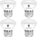 4 Pack R14 LED Bulb 4W E26 Base Mini Reflector Floodlight Light Bulb Dimmable 2700K Warm White - 40W Equivalent - Mini Light Bulbs, Short Light Bulbs, Curio Cabinet Light Bulb, R14 Bulb Flood Light