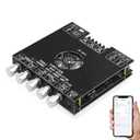 Bluetooth 5.1 Audio Amplifier Board, ZK-AS21 2.1 CH 220W x 2 + 350W HiFi Subwoofer Power Amp Mini Digital Audio Amp Module for Home Speakers(30-220W, 3-8Ohms), DC 16-38V, BT USB AUX Input