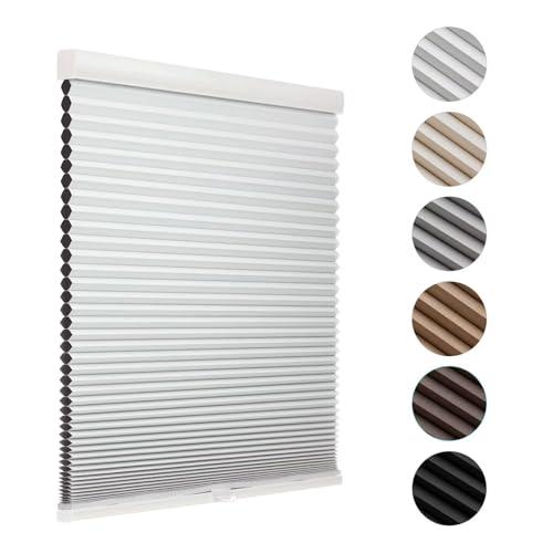 MYshade Cordless Blackout Cellular Shades for Windows, Honeycomb Window Shades with Thermal Insulation, Child & Pet Safe Room Darkening Shade, Easy Install, 23" W x 36" H, White