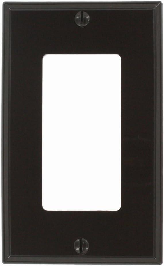 6 x Leviton 1-Gang Decora/GFCI Device Wallplate, Standard Size, Thermoplastic Nylon, Device Mount, 80401-N, Brown