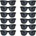 20 Pairs Bulk Sunglasses for Adult Retro 70s 90s Cheap Glasses for Party Supplies (Black)