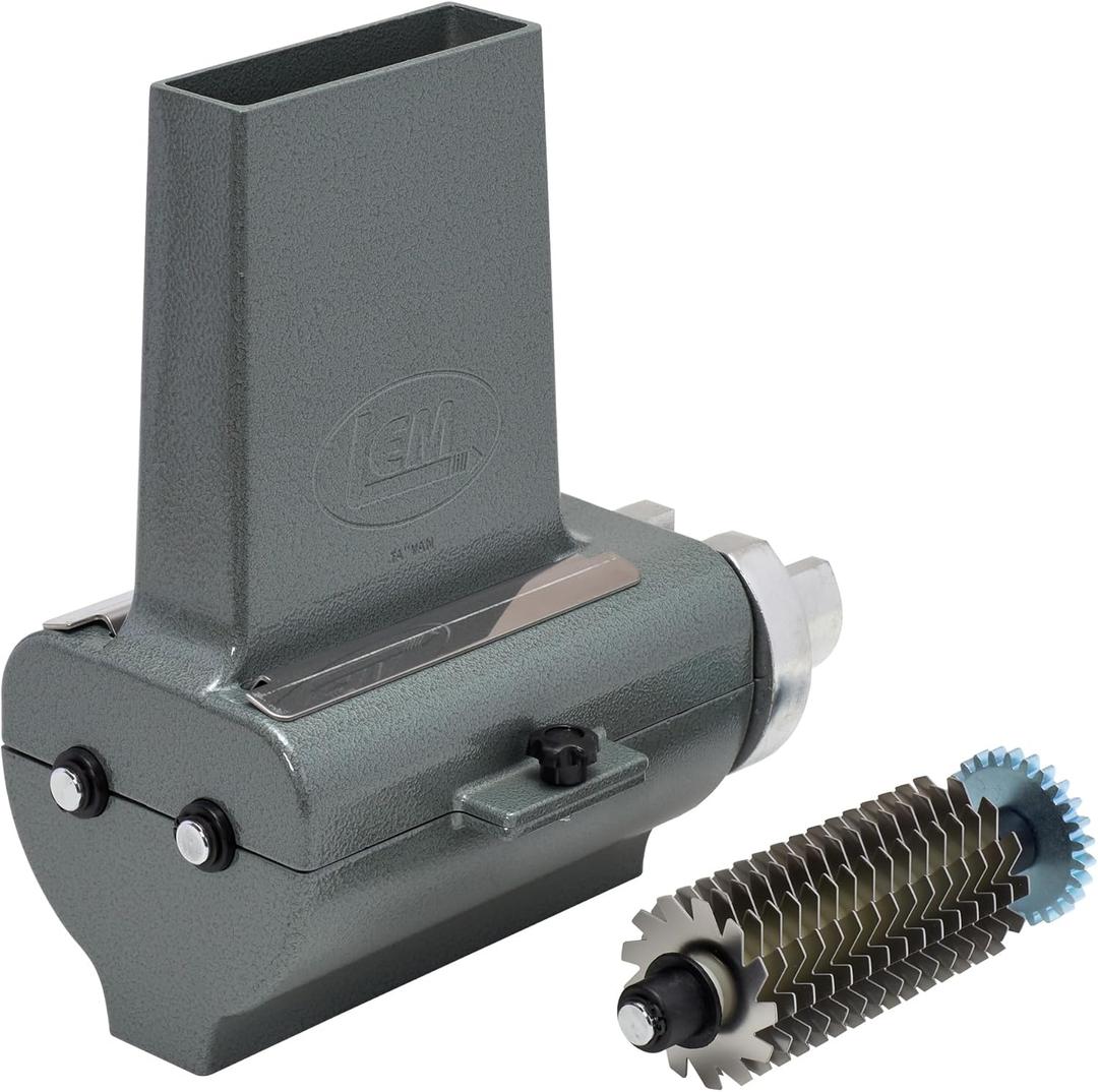 LEM Products BigBite 2-in-1 Jerky Slicer and Tenderizer Attachment for Meat Grinders, Aluminum