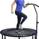 MXL Maximus PRO Bungee Rebounder - Premium 40" Indoor Mini Trampoline for Adults, Quiet Soft Bounce with 60 Connectors, Foldable Legs, DVD & Online Workouts, 400lb