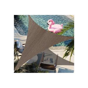 12' x 12' x 12' Brown Triangle Sun Shade Sail Canopy Durable Fabric UV Block Awning