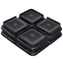 ANNKUT Bed Risers 10 Inch Heavy Duty, Furniture Risers for Bed Desk Table Sofa Couch，Oversized Bed Lifts Risers, Support up to 5000 Lbs(8 Pack Black)