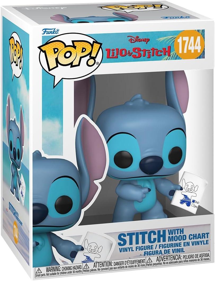 Funko Pop! Disney: Lilo & Stitch - Stitch with Mood Chart - 1/6 Odds for Rare Chase Variant - Collectable Vinyl Figure - Gift Idea - Official Merchandise - Toys for Kids & Adults - Disney Fans