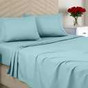 Utopia Bedding Queen Size 4 Piece Sheet Set - Brushed Microfiber - Soft Bed Sheets for Queen Size Bed Set - Includes 1 Fitted, 1 Flat, & 2 Pillow Cases - Deep Pocket (Spa Blue)