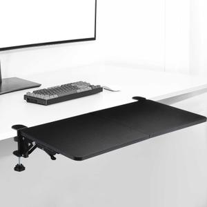 Yaocom Desk Extender Tray, 24 x 12 Inch Desk Extension, 90 Foldable Keyboard Tray Platform for Table Mount Arm Rest Shelf Foldable Drawer for Dorm, Office, Kitchen Bar, Rv Countertop, Black