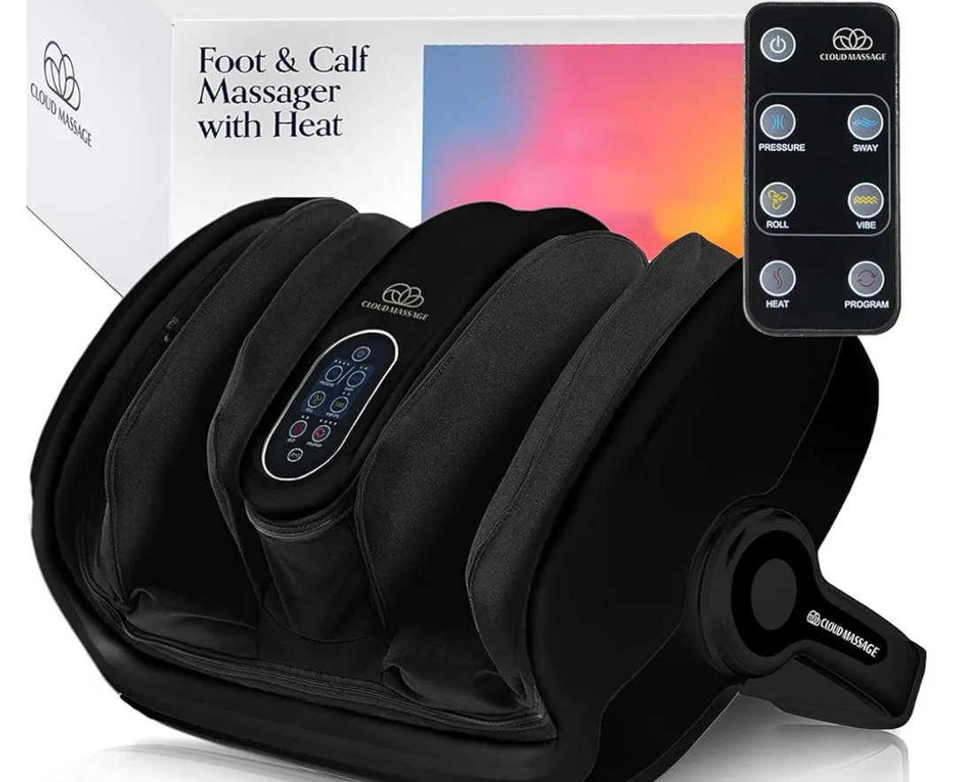 Cloud Massage Shiatsu Foot Massager with Heat, Deep Kneading Therapy for Pain Relief, Circulation, Post-Activity Relaxation - Foot Massager for Plantar Fasciitis, and Arthritis Relief