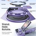 JAME for Samsung Galaxy S26 Ultra Case, Ring Holder Stand Kickstand, Slide Camera Cover with Screen Protector, Dual-Layer Shockproof Protective Magnetic Accessory Friendly S26 Ultra Phone Case, Purple