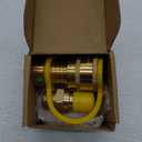 3/4" Male and Female Natural Gas Quick Connect Plug Fittings, Heavy Solid Brass Quick Connect Fittings Convert for Pipe Natural Gas Supply for Generators, Gas Grills, Fire Pits, RV (Yellow 3 PCS)