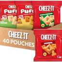 Cheez-It Cheese Crackers, Baked Snack Crackers, Lunch Snacks, Variety Pack (40 Pouches), Best By: 10/13/2025
