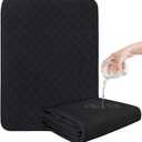 Washable Incontinence Bed Pads, Reusable Underpads for Kids, Adults, Elderly, Hospitals & Pets, Waterproof Bed Protector Pad for Bed, Sofa, Floor, Super Absorbent Bed Pee Pad 24" x 36"- Black