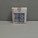 BIBS Colour Pacifier 4-Pack, BPA Free Dummy Pacifier, Round Nipple. Natural Rubber Latex, Made in Denmark, Size 2 (6-18 Months), Baby Blue