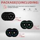 Fitvids Olympic Bumper Plates Set – 2" Weight Plates for Strength Training & Weightlifting – Set: 180 lbs – Black
