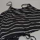 Artfish Women Casual Sleeveless Spaghetti Strap Striped Lounge Pajama Jumpsuit, XX-Large, 2027t Black Striped