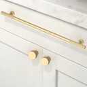 10 Pack Brushed Gold Cabinet Pulls 10 Inch(254mm) Kitchen Cabinet Handles Cabinet Hardware for Drawer Pulls