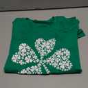 XLIEVO St Patrick's Day Shirts for Women Lucky Irish Shamrock Crew Neck Short-Sleeve Graphic Higher Quality Printed T-Shirt (Large, Green-ypyz1)
