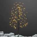 LIGHTSHARE 3FT 112LED Star Light Tree, for Home Festival Party Christmas, Indoor and Outdoor Use, Warm White (Brown)